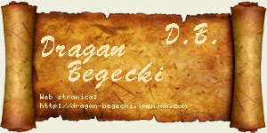 Dragan Begečki vizit kartica